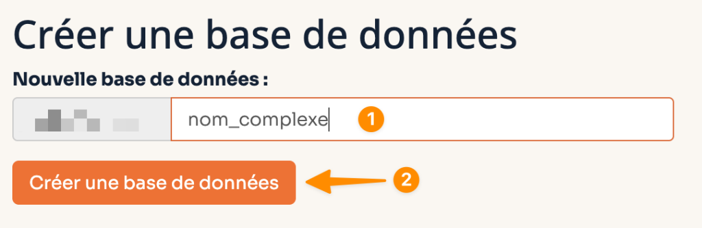 creation base de donnees