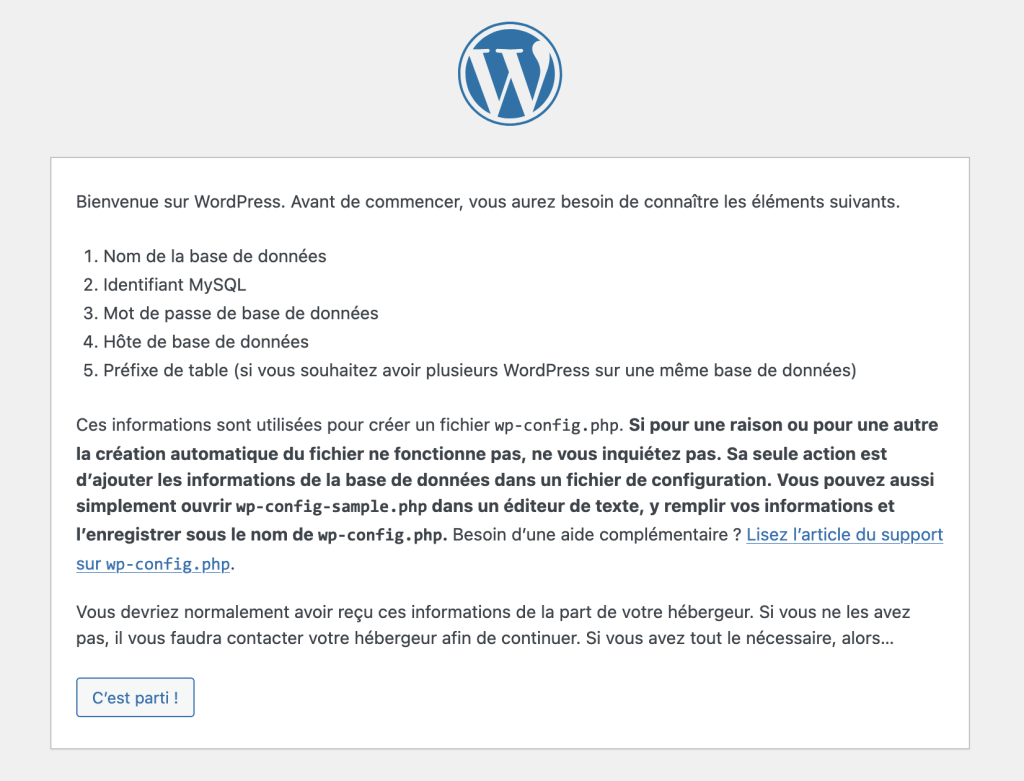 installer wordpress