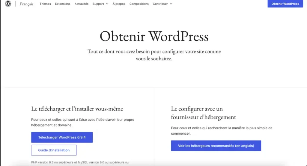 telecharger wordpress