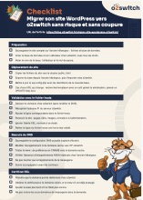 Télécharger la checklist "Migrer son site WordPress vers o2switch sans risque et sans coupure"