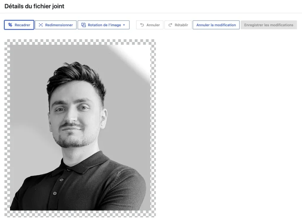 médiathèque modifier l'image
